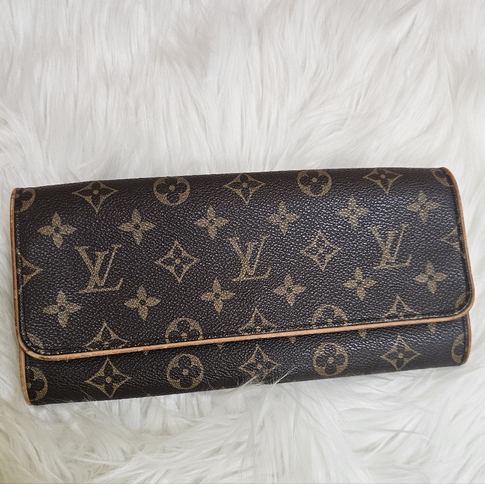 Louis Vuitton LV Shoulder Bag Pochette Twin GM Brown Monogram - Picture 3 of 17